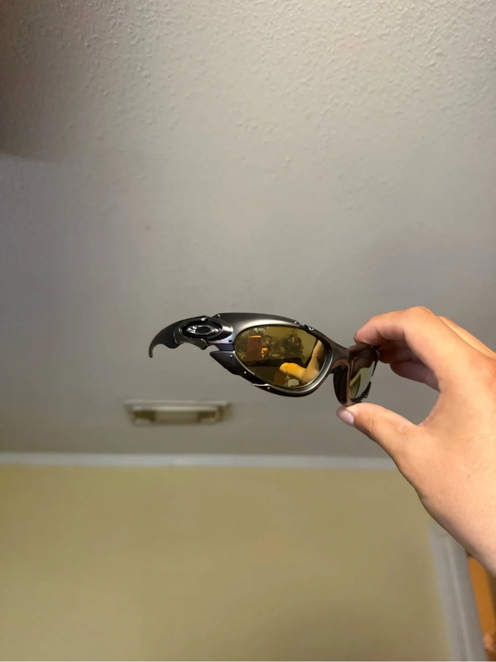 Oakley Men’s Gunmetal Sunglasses with Amber Lenses